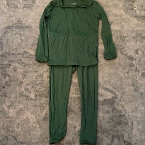 Kyte BABY Olive Green Long Sleeve Kids Pajama Set